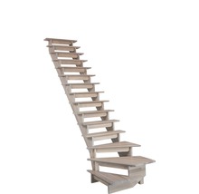 Holztreppe ohne Geländer