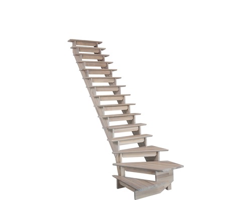 Holztreppe ohne Geländer