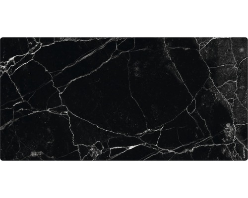 Badrückwand mySpotti Aqua Marmor black 900x450x2 mm 150941 schwarz Dekorplatte mit Marmorstruktur