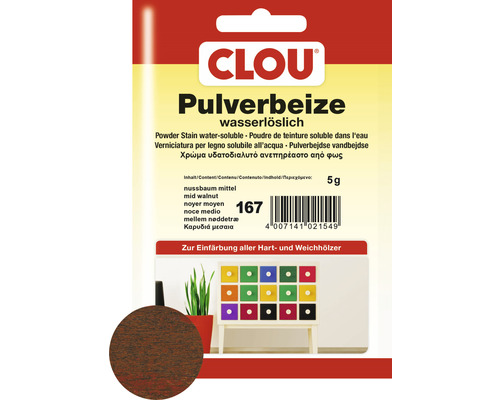 Clou Pulverbeize nussbaum mittel 5 g