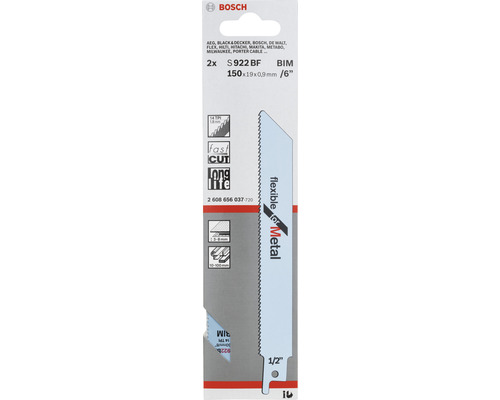 Bosch Säbelsägeblatt S 922 BF, 2er-Packung
