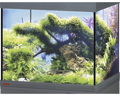 Aquarium, Glasbecken EHEIM GB 82 vivalineLED 126, ca. 81 x 36 x 40 cm, ca. 126 l, nur mit oberer Blende anthrazit, ohne Beleuchtung und weitere Technik, ohne Inhalt
