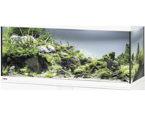 Aquarium, Glasbecken EHEIM GB 123 vivalineLED 240, ca. 121 x 41 x 54 cm, ca. 240 l, nur mit oberer Blende weiß, ohne Beleuchtung und weitere Technik, ohne Inhalt