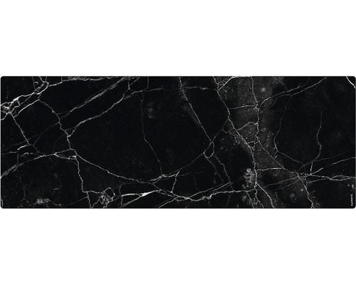 Badrückwand mySpotti Aqua Marmor black 1200x450x2 mm 151241 schwarz Dekorplatte mit Marmorstruktur