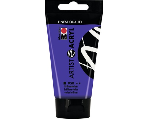 Marabu Acrylfarbe Artist Acryl brillantviolett 950 75 ml Tube Künstler Acrylfarbe Brillantviolett