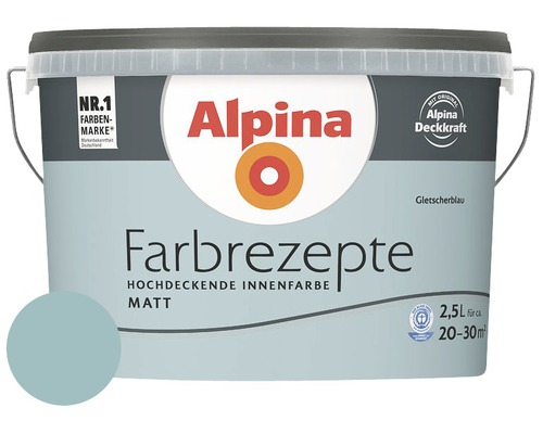 Alpina Wandfarbe Farbrezepte Gletscherblau 2,5 l Alpina Wandfarbe Farbrezepte Gletscherblau 2,5 l