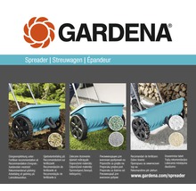 Gardena Streuwagen für Dünger, Saatgut und Streusalz
