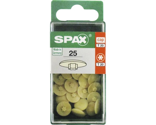 Spax Zierkappen f. TRX T 20 Kunststoff T 20, 25 Stück Packung mit 25 Spax Schraubenkappen T20