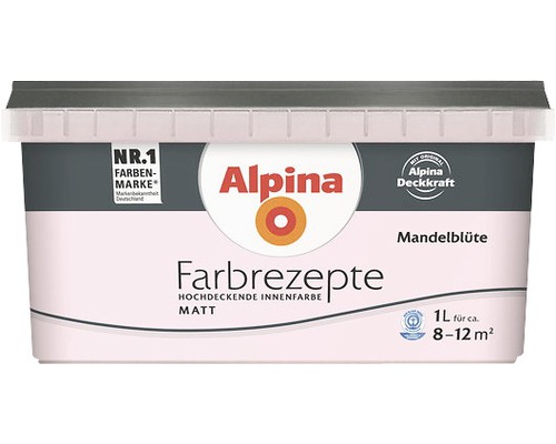 Alpina Farbrezepte Mandelblüte, hochdeckende Innenfarbe, 1 Liter