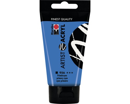 Marabu Acrylfarbe Artist Acryl primärcyan 956 75 ml Tube Künstler Acrylfarbe Primärzyan