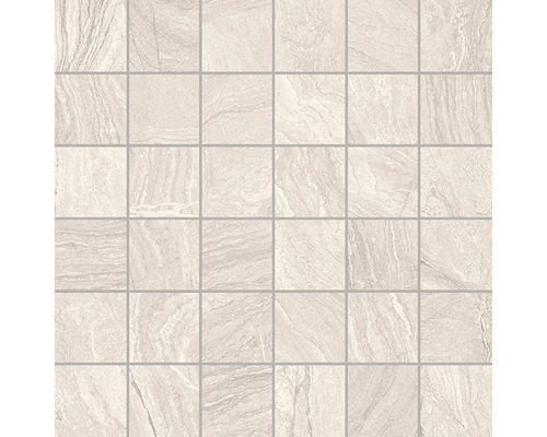 Feinsteinzeugmosaik Varana Almond 30,0x30,0 cm creme matt