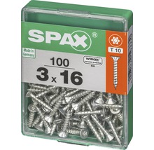 Spax Universalschraube Senkkopf Stahl gehärtet T 10, Holz-Vollgewinde 3x16 mm, 100 Stück-thumb-1
