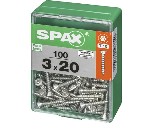 Spax Schrauben 3 x 20 Millimeter im Behälter