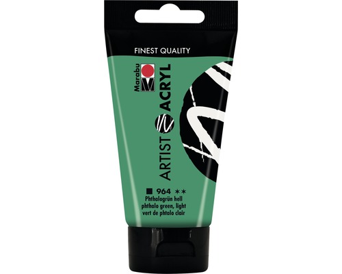 Marabu Acrylfarbe Artist Acryl phthalogrün hell 964 75 ml Marabu Artist Acrylfarbe, Phthalogrün hell, Tube