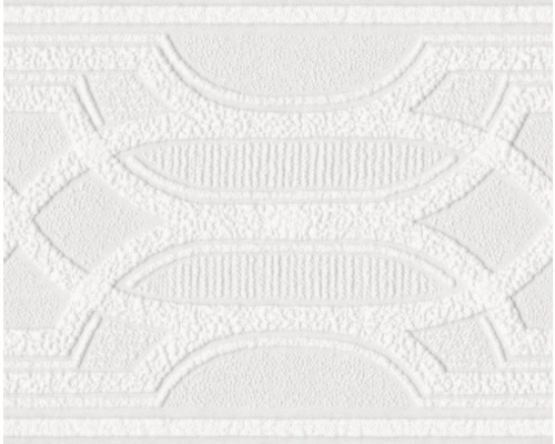 Vlies-Bordüre Marburg Patent Decor Grafisch weiß 10,05 m x 13 cm Weiße Bordüre mit geometrischem Muster für Wandgestaltung
