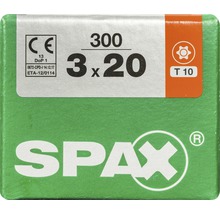 Spax Universalschraube Senkkopf Stahl gehärtet T 10, Holz-Vollgewinde 3x20 mm, 300 Stück-thumb-0
