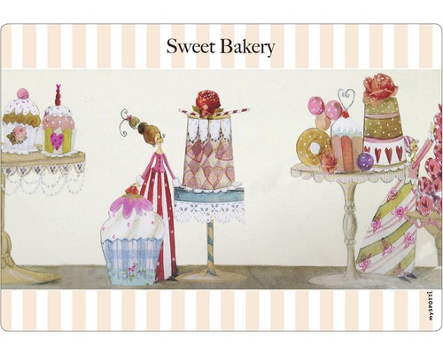 Küchenrückwand mySpotti pop Sweet bakery 590x410x2 mm Sweet Bakery Dekoration mit Backwaren und Figuren