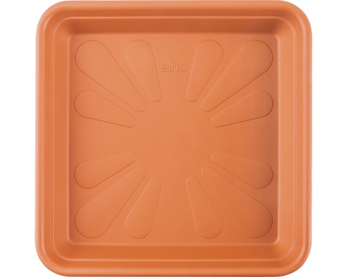 Untersetzer universal elho Green Basics Kunststoff quadratisch 25 cm H 3,7 cm terracotta