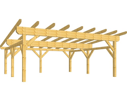 Holzbausatz mit Pultdach 600 x 550 cm