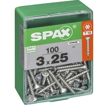 Spax Universalschraube Senkkopf Stahl gehärtet T 10, Holz-Vollgewinde 3x25 mm, 100 Stück-thumb-2