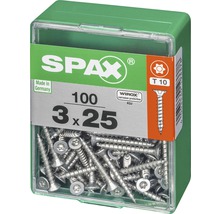 Spax Universalschraube Senkkopf Stahl gehärtet T 10, Holz-Vollgewinde 3x25 mm, 100 Stück-thumb-1