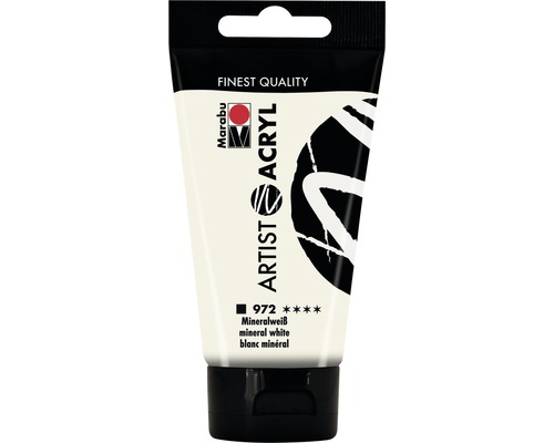Marabu Acrylfarbe Artist Acryl mineralweiß 972 75 ml Tube Künstler Acrylfarbe Mineralweiß