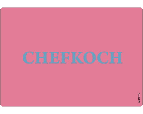 Küchenrückwand mySpotti pop Chefkoch pink 590x410x2 mm Myspotti Chefkoch Schneidebrett