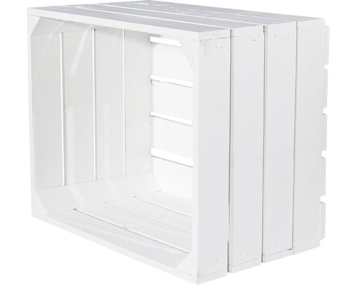 Weiße Holzkiste zur Aufbewahrung