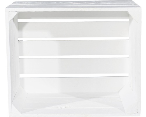 Weiße Holzkiste zur Aufbewahrung