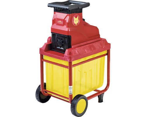 Gartenschredder mit Auffangbehälter und Rädern