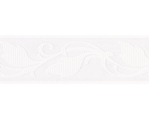 Vlies-Bordüre Marburg Patent Decor Laser Floral weiß 5 m x 13 cm Bordüre mit floralem Muster