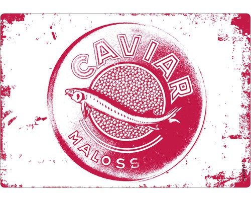 Küchenrückwand mySpotti pop Caviar red 590x410x2 mm Caviar Maloss Motiv