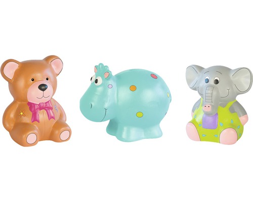 Spardosen in Form eines Bären, eines Nilpferds und eines Elefanten