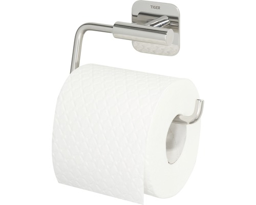 Tiger Logo Toilettenpapierhalter aus Edelstahl mit Toilettenpapierrolle