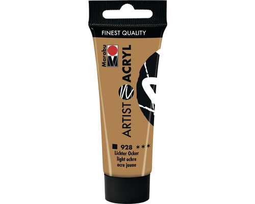 Marabu Acrylfarbe Artist Acryl lichter ocker 928 22 ml Tube Künstler Acrylfarbe Lichter Ocker