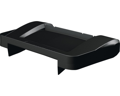 Schwarze Duschablage zur Montage ohne Bohren