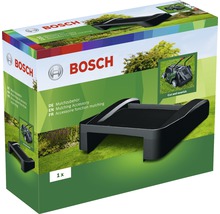 Bosch Logo. Verpackung eines Bosch Mulchzubehörs für Rasenmäher.