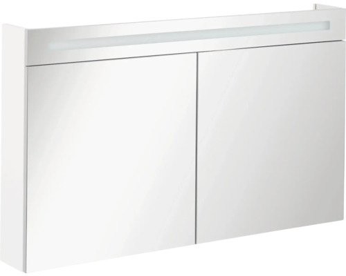 LED-Spiegelschrank Fackelmann B.clever 2-türig 120x71x16 cm weiß Spiegelschrank mit zwei Türen und Beleuchtung