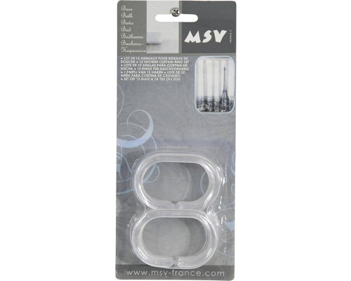 Zwölferpackung Duschvorhangringe
