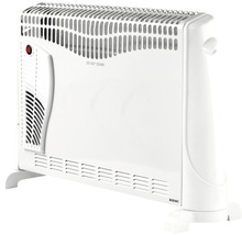 Weißer Konvektor Heizlüfter mit abgerundetem Design