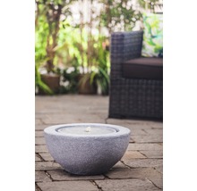 Brunnen-Set Heissner 'Half Ball Grey LED' 50 x 50 x 25 cm Polystone grau