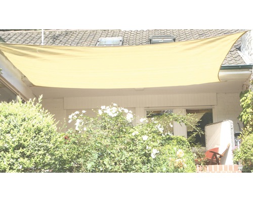 Sonnensegel Quadrat sisal mit Regenschutz 260x260 cm