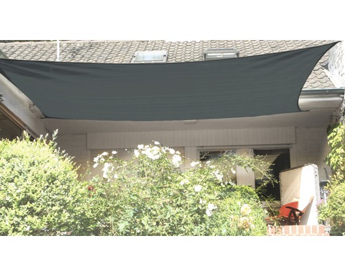 PeddyShield Rechtecksonnensegel 200x300 cm wasser- und windabweisenden PES 280 g/cm², anthrazit
