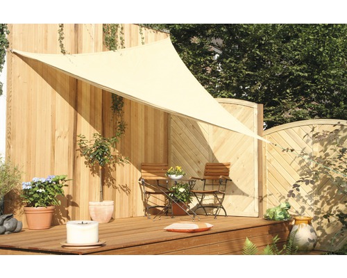PeddyShield Dreiecksonnensegel 280x280x280 cm wasser- und windabweisenden PES 280 g/cm², beige