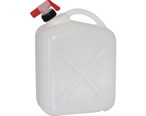 Wasserkanister Geli Kunststoff 10 Liter mit Auslaufhahn weiß