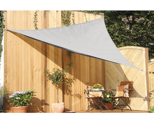 PeddyShield Dreiecksonnensegel 280x280x280 cm wasser- und windabweisenden PES 280 g/cm², silbergrau