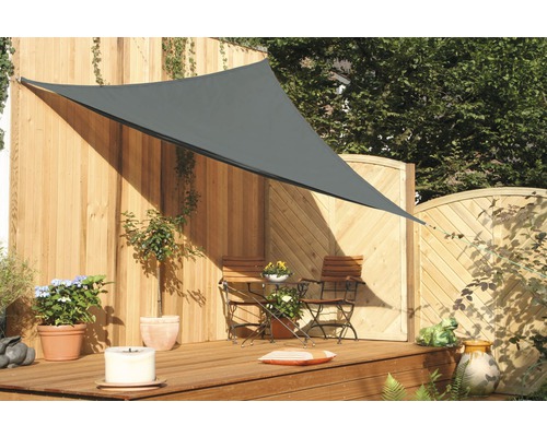 PeddyShield Dreiecksonnensegel 280x280x280 cm wasser- und windabweisenden PES 280 g/cm², anthrazit