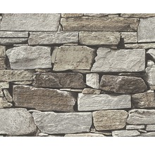 Nahaufnahme einer Mauer mit Steintapete.