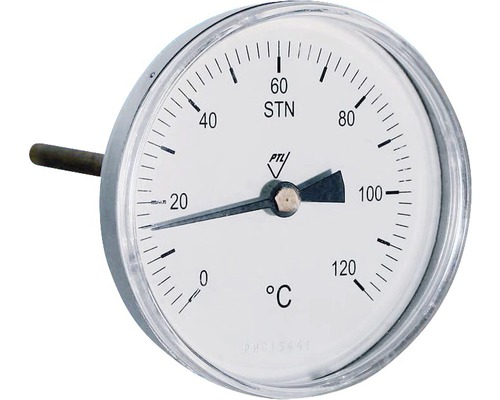Thermometer 1/2" 0-120° 80x100 mm