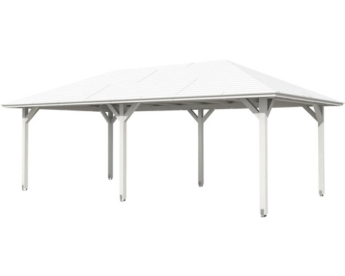 Weißer Holzpavillon für den Garten